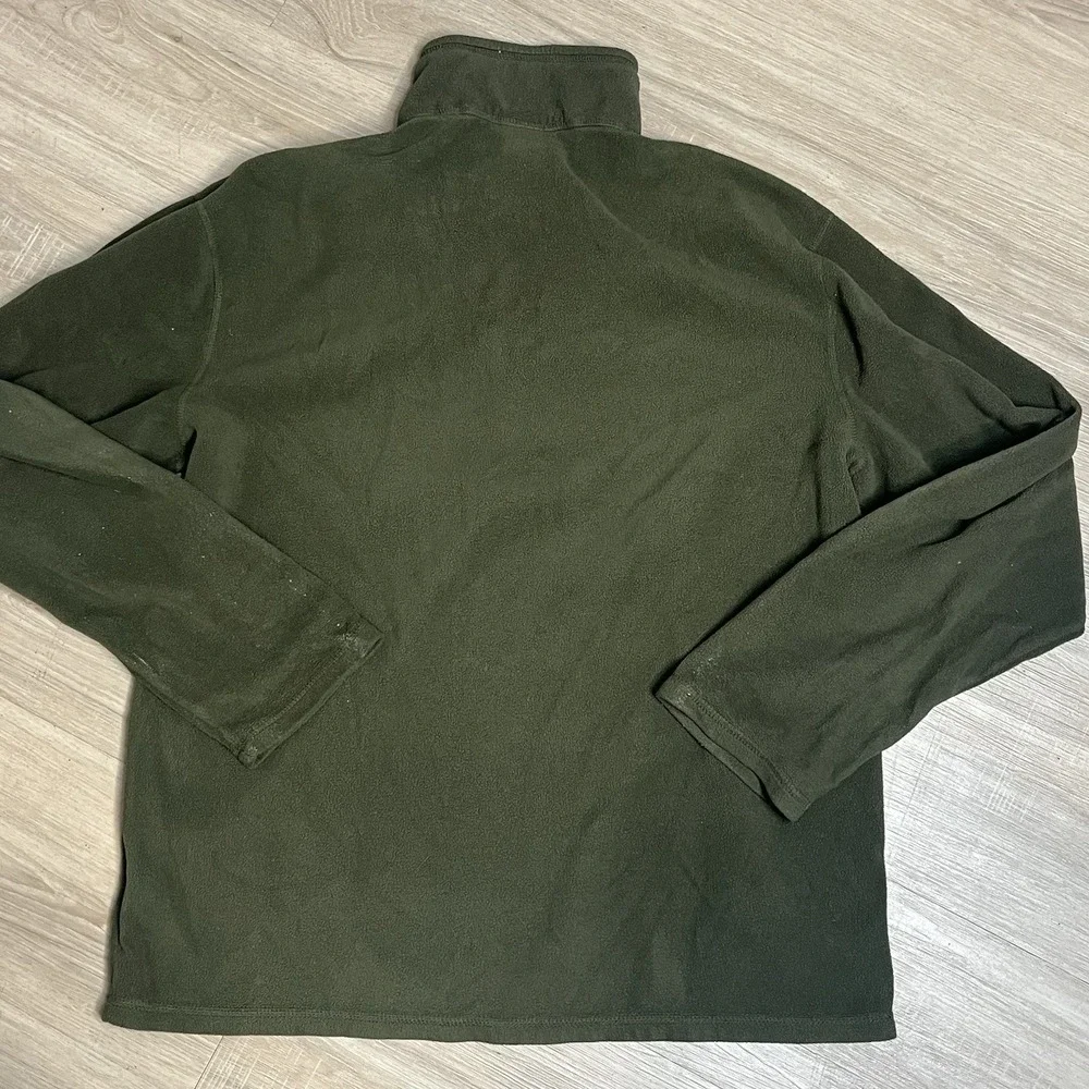The North Face Pullover Mens Medium‎ Green 1/4 Zip Fleece Sweater Long Sleeve